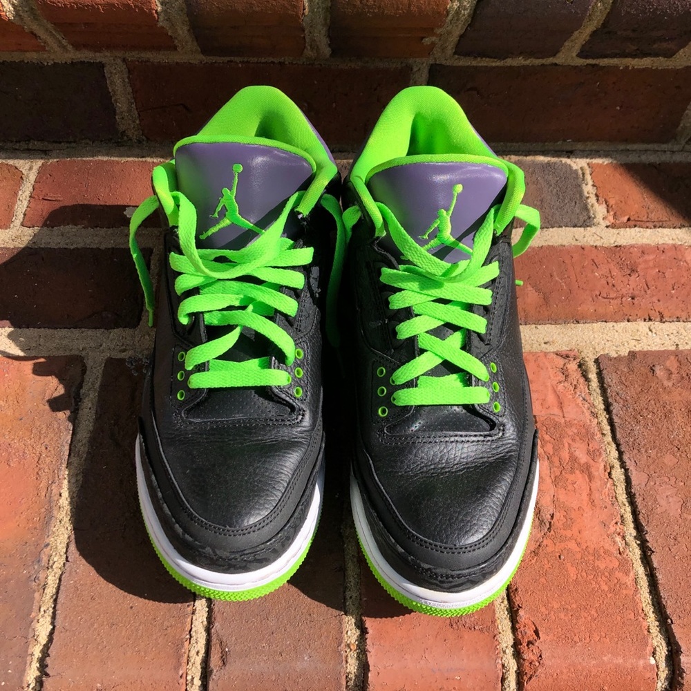 Air 3 Retro Joker Men's Shoes Green/Purple